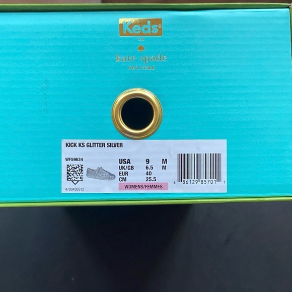 kate spade ♠️ Keds Silver Glitter Kicks - Picture 8 of 10